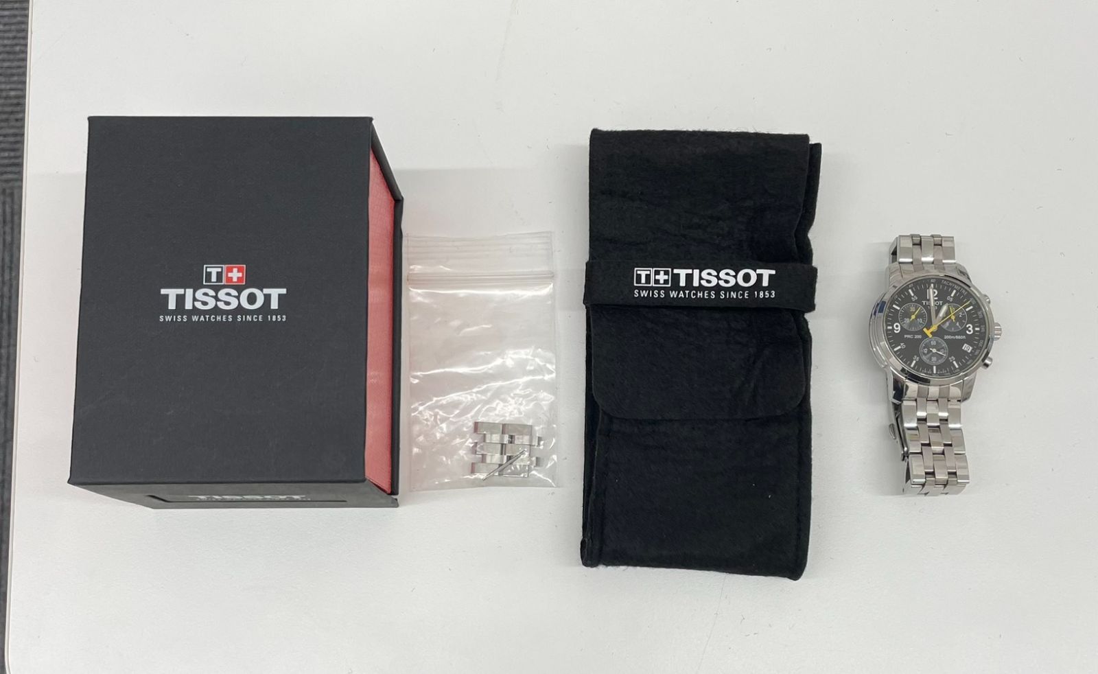 美品・箱付】TISSOT PRC 200 クロノグラフ 腕時計 T461 ティソ PRC200 