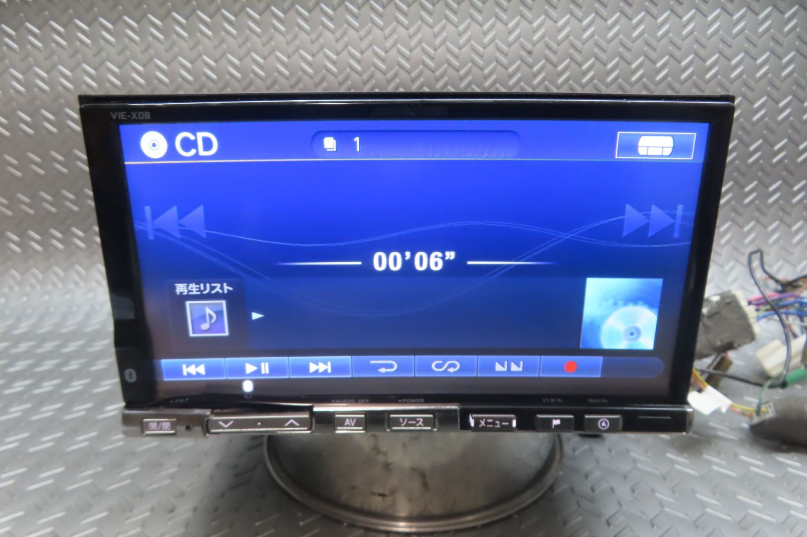 ☆W7227/アルパイン HDDナビ VIE-X08 TV地デジフルセグ内蔵 Bluetooth