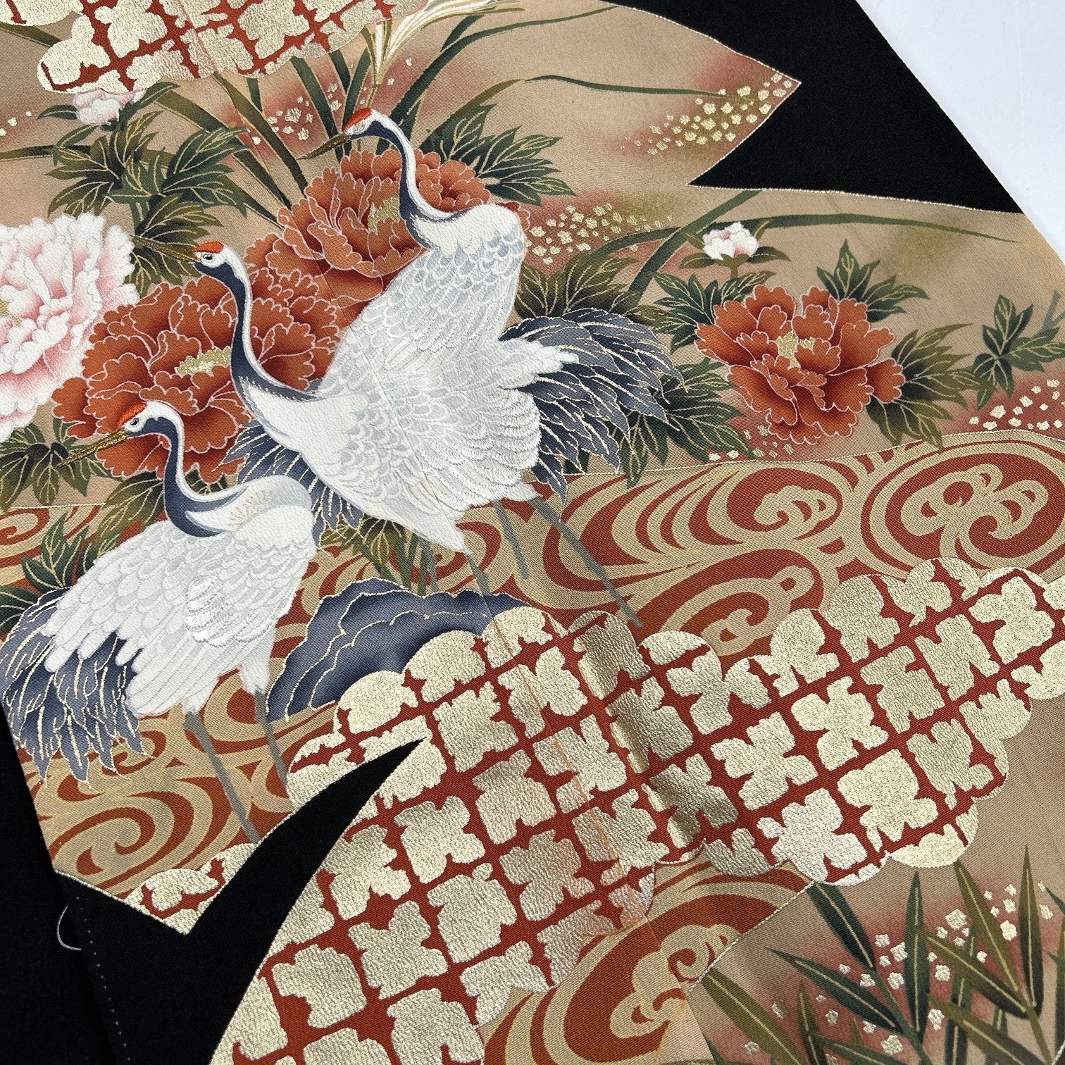 黒留袖 4枚 正絹 着物まとめ売り【F384】同梱購入歓迎 リメイク用