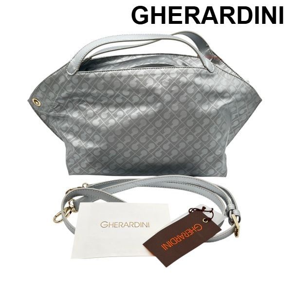 ゲラルディーニ GHERARDINI 2WAY ショルダーバッグ ハンドバッグ 鞄 ソフティ 軽量 シルバー色 レディース 6V668