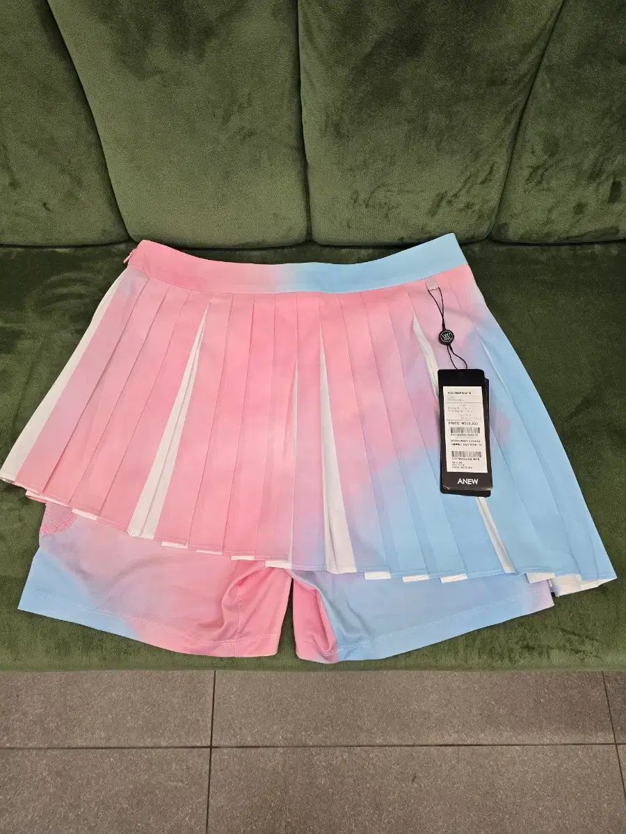 Anew プリーツ スカート ショートパンツ セット ピンク/ブルー