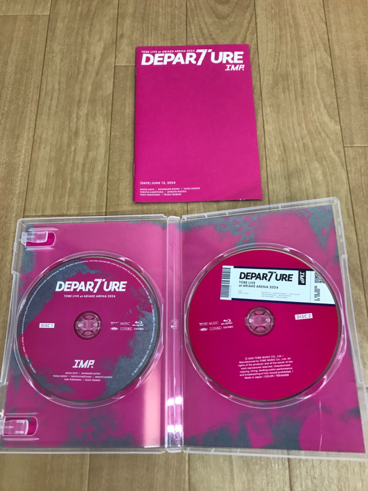 ☆【Blu-ray】IMP. TOBE LIVE at ARIAKE ARENA 2024 DEPARTURE 通常版 