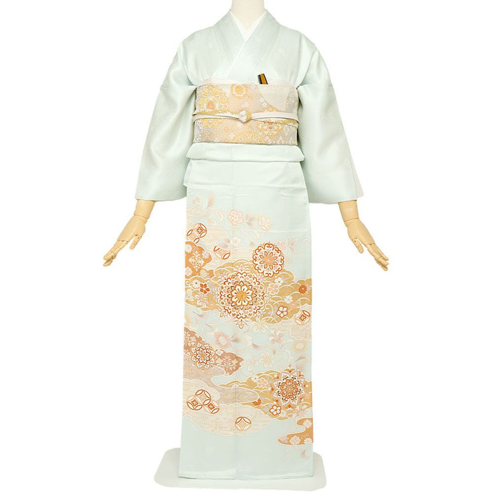 礼装用　色留袖　 雲取り・華文・花唐草　着物単品　【結婚式、披露宴などの祝い事に】旧レンタル商品