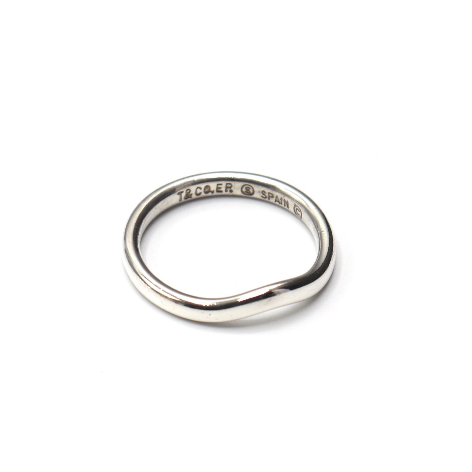 Tiffany&Co. ティファニー カーブドバンドリング 7号 シルバー 925