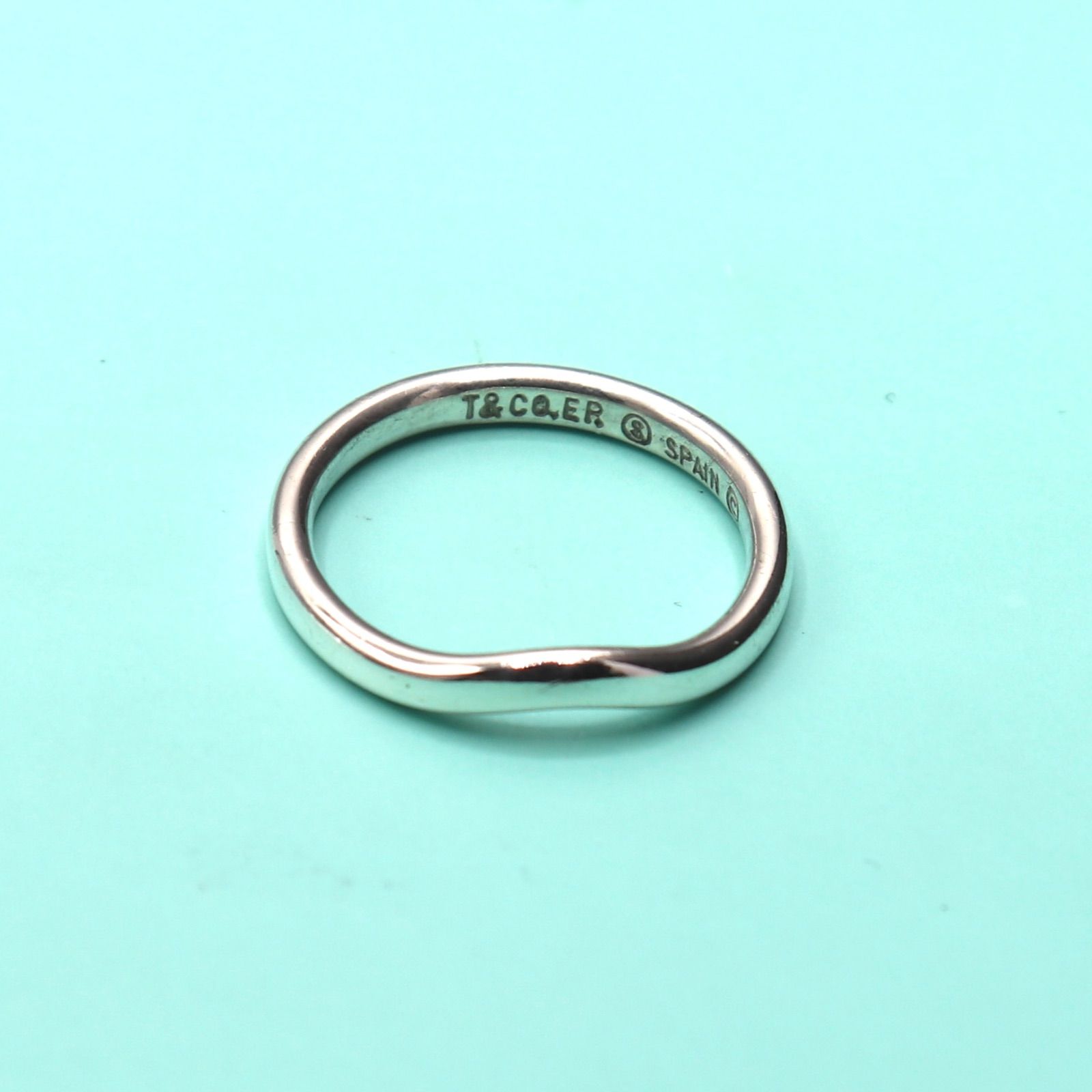 Tiffany&Co. ティファニー カーブドバンドリング 7号 シルバー 925