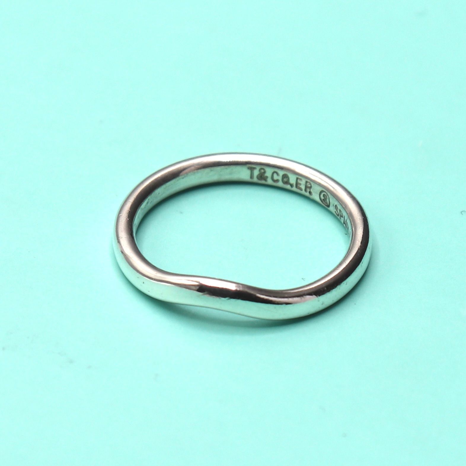 Tiffany&Co. ティファニー カーブドバンドリング 7号 シルバー 925