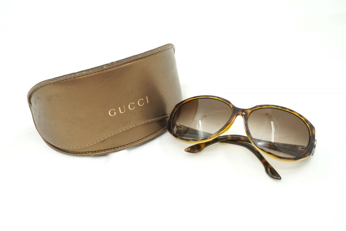 グッチ サングラス アイウェア GG3174/F/S 59□14 べっ甲調 インターロッキングG グラデーション 茶 ブラウン GUCCI 6910k
