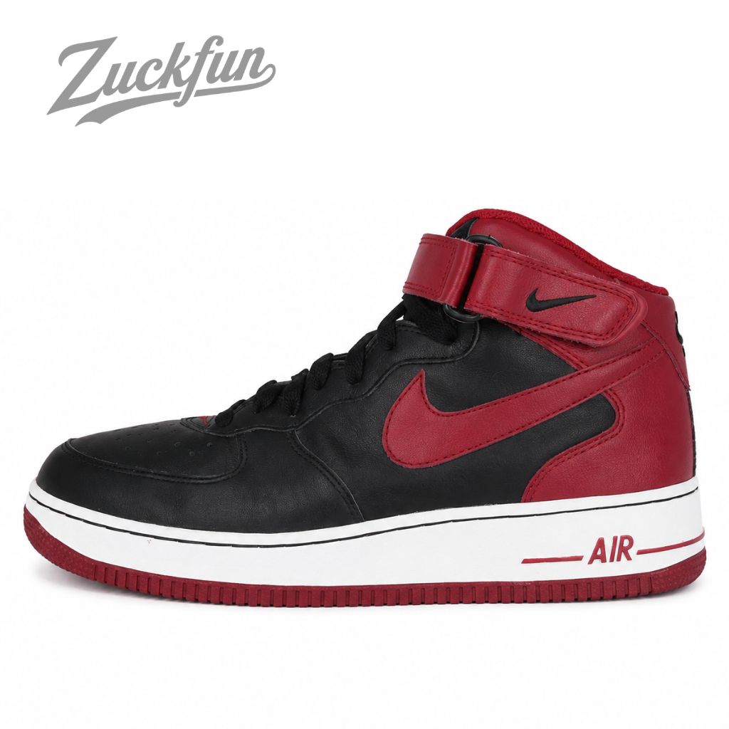 NIKE AIR FORCE 1 MID エア フォース 1 ミッド カット ブラック レッド 黒 メンズ ナイキ スニーカー 28 cm U07030
