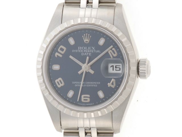 ROLEX ロレックス ウォッチ パーペチュアル デイト【205】 時計 79240 腕時計 ステンレススチール/K18ホワイトゴールド K18WG ブルー 自動巻き ブルー文字盤 レディース【中古】