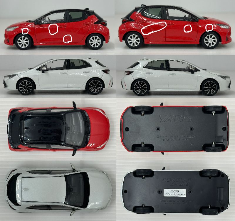 中古品】TOYOTA トヨタ カラーサンプルミニカー 8台まとめ bz4x NOAH