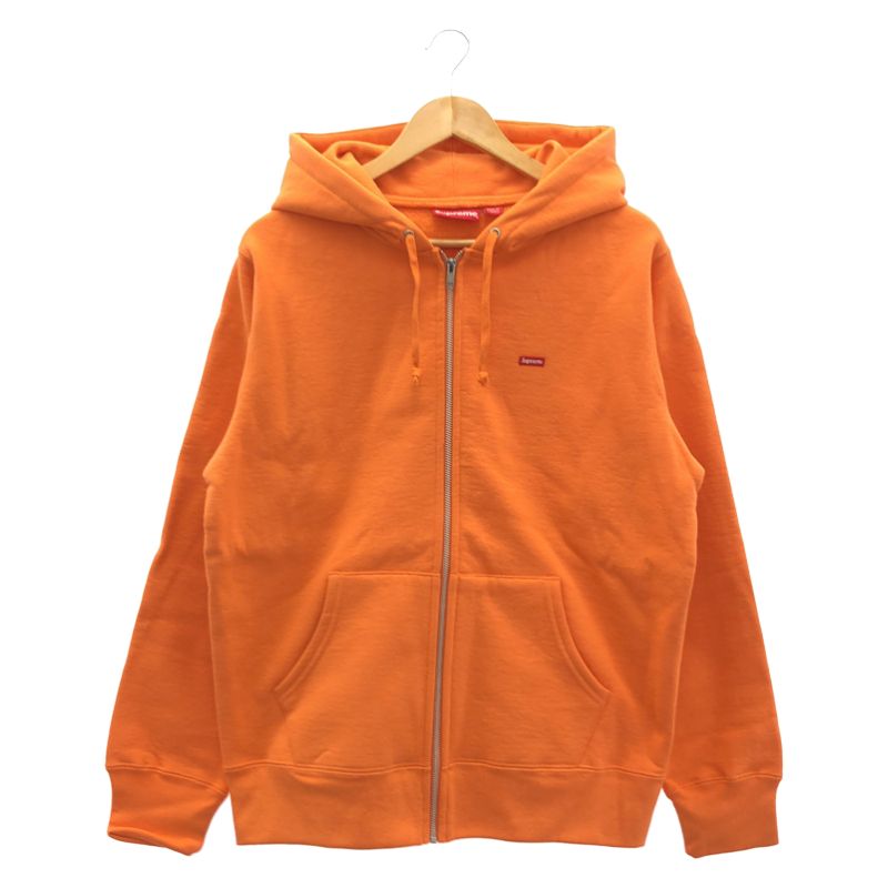 【中古】Supreme small box logo zip up hooded サイズM オレンジ[17]