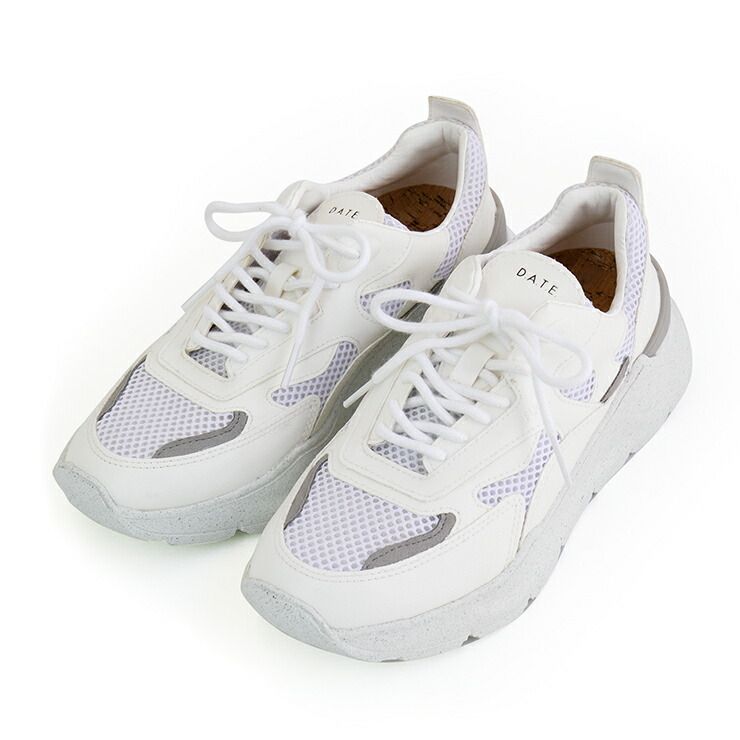 アウトレット D.A.T.E.【デイト】 スニーカー FUGA ECO VEGAN WHITE OUTLET 少々難あり