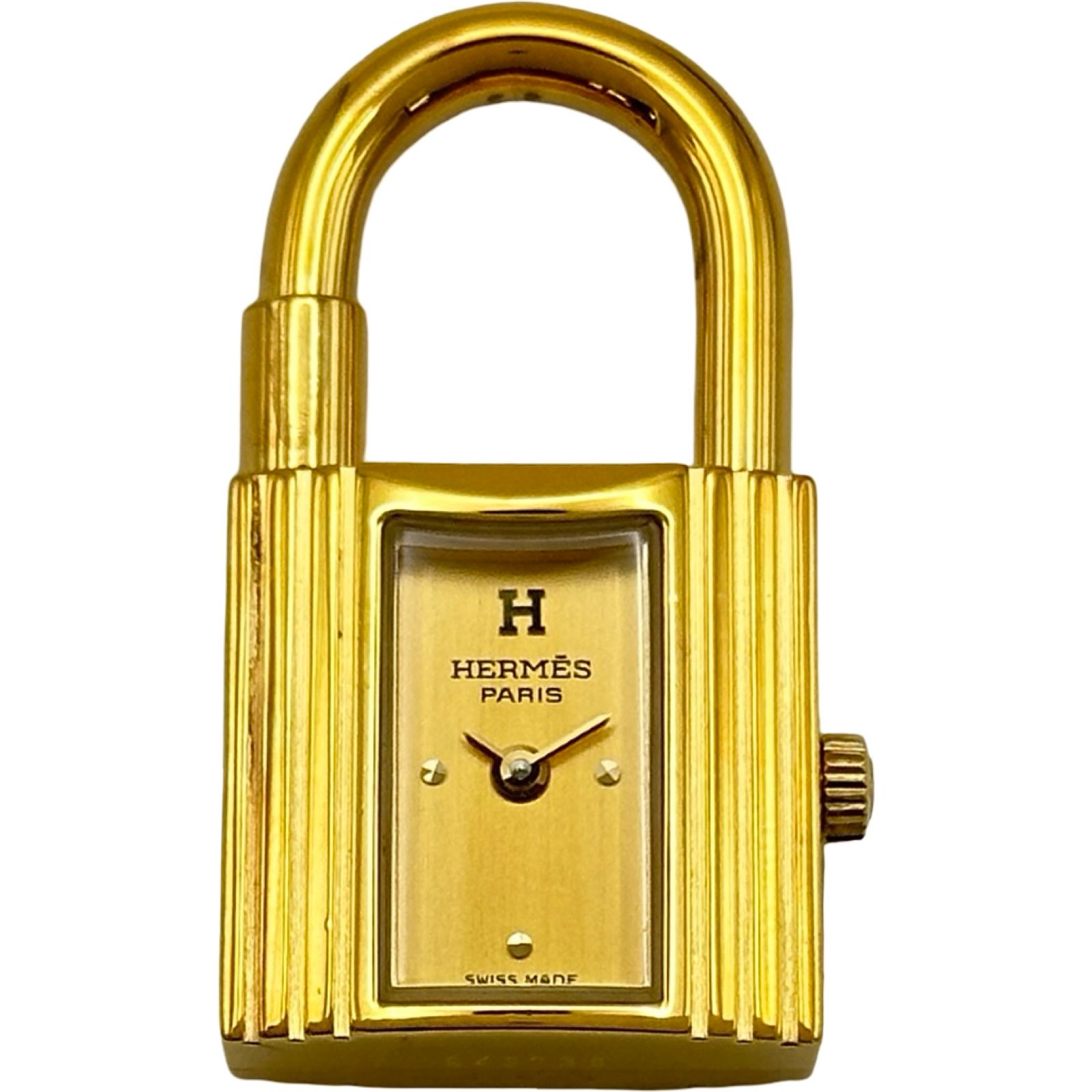 エルメス HERMES ケリーウォッチ KE1.201 シャンパンゴールド ゴールドメッキ クオーツ レディース 腕時計