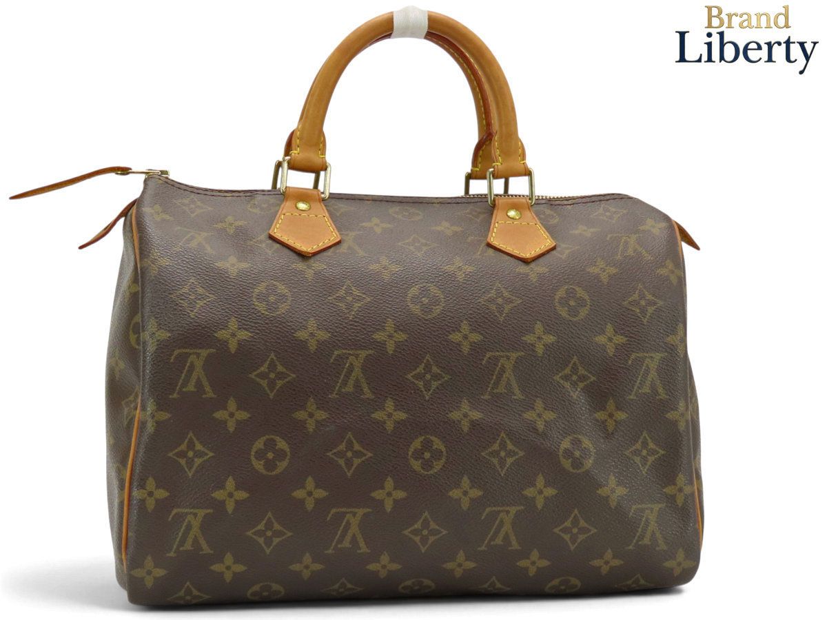 ルイヴィトン LOUIS VUITTON モノグラム スピーディ30 ハンドバッグ ミニボストンバッグ ダークブラウン PVC レザー M41526 M41108