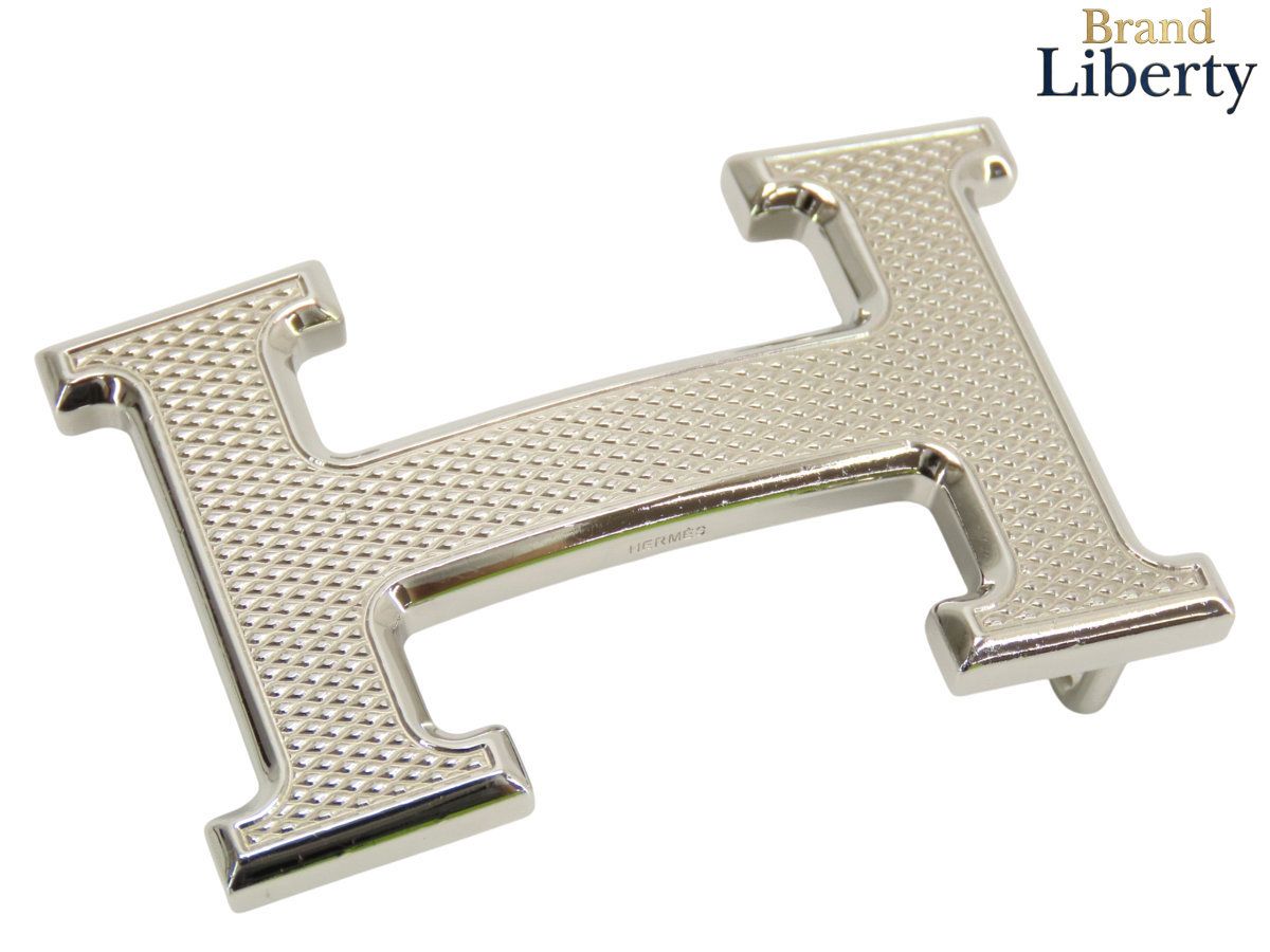 【美品】エルメス HERMES コンスタンス Hバックル ギヨシェ ギロッシュ ベルト用 32MM シルバー H05217CK05刻