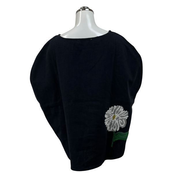 美品☆BEARDSLEY ビアズリー コットンカットソー コクーンシルエット □ ビアズリー BEARDSLEY カットソー トップス 半袖 花刺繍 コクーン