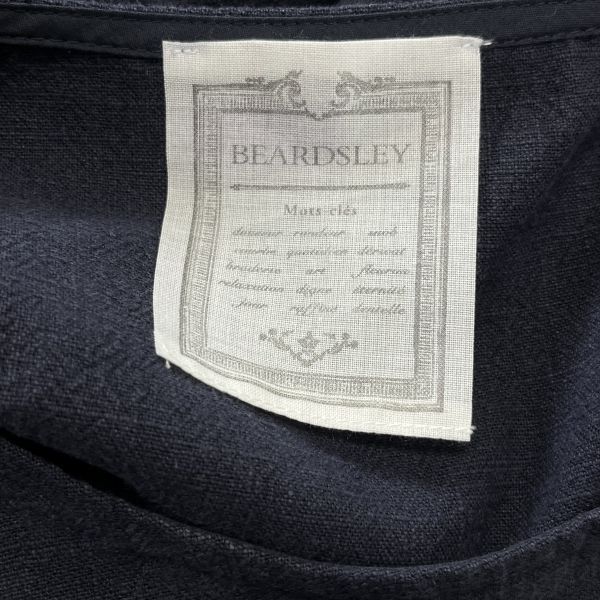□ ビアズリー BEARDSLEY カットソー トップス 半袖 花刺繍 コクーン