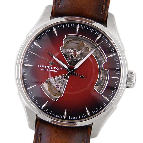 ハミルトン　HAMILTON　メンズ腕時計　JAZZMASTER　ジャズマスター　オープンハート　H32675570　自動巻　ダイヤル　スケルトン　革ベルト
