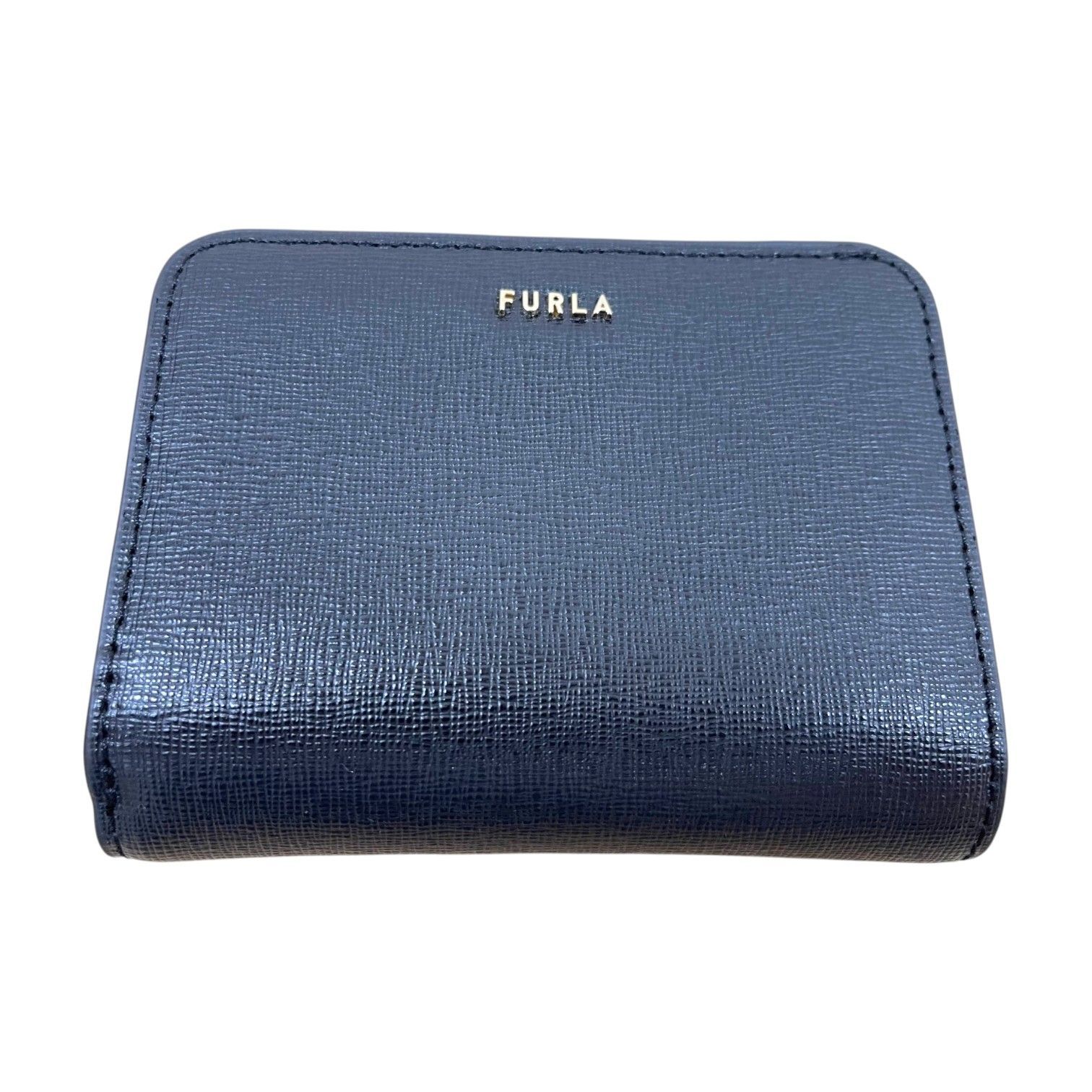 【未使用】FURLA 二つ折り財布 レザー 革 ブラック 黒 ウォレット 【未使用】FURLA 二つ折り財布 レザー 革 ブラック 黒 ウォレット
