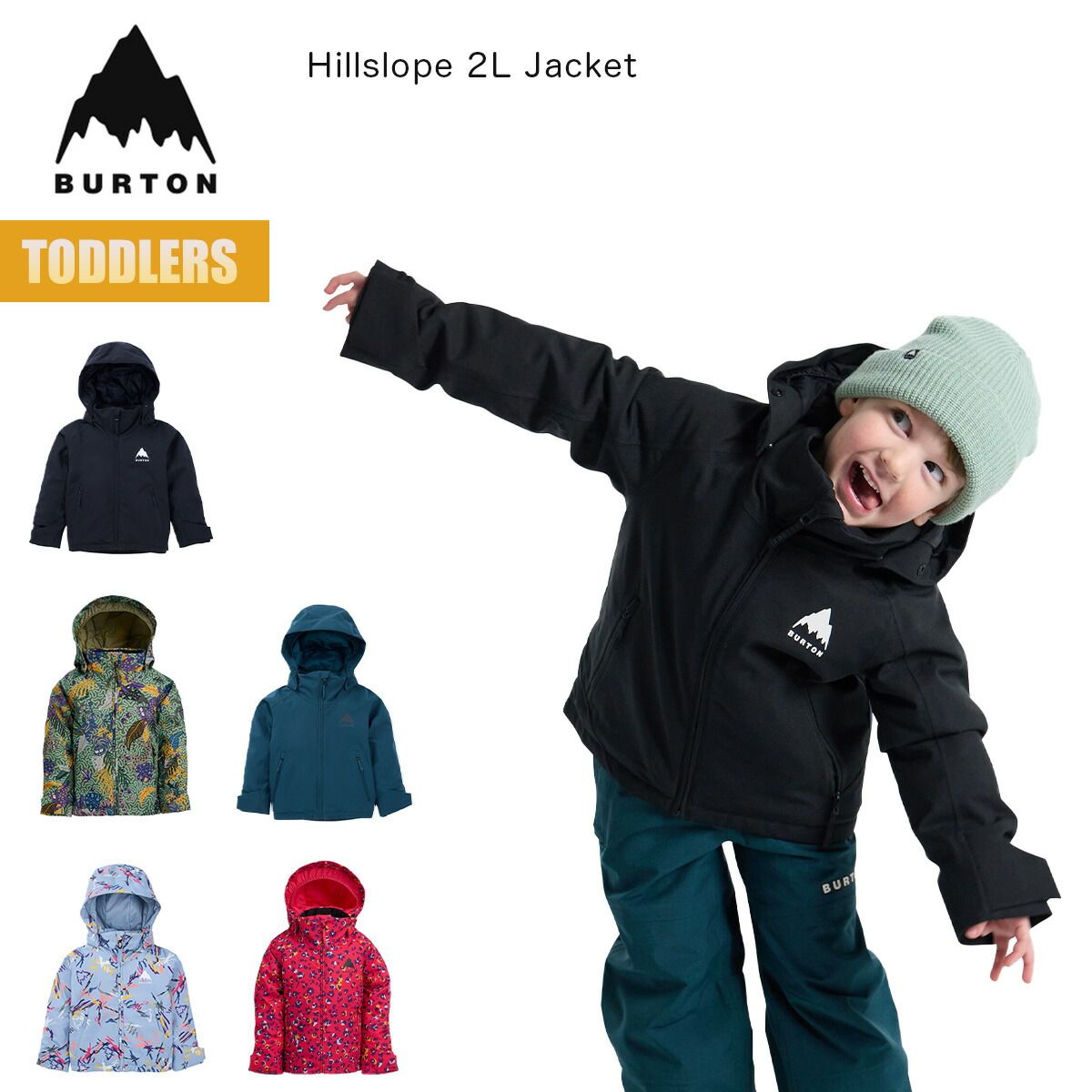 バートン スノーボードウェア キッズ ジャケット 25-26 Burton トドラー ヒルスロープ W26JP-243171 Toddlers Hillslope Jacket 2レイヤー スノーウェア スノージャケット 95 100 110 正規品