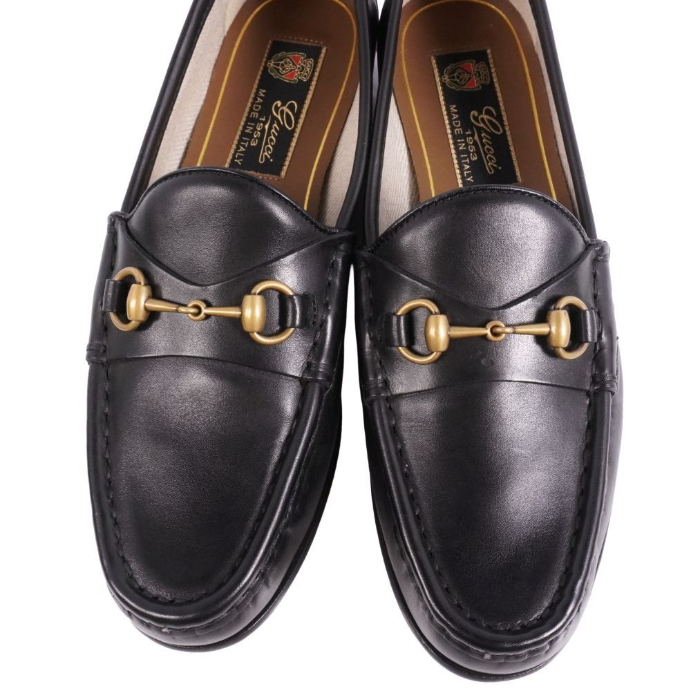未使用 グッチ GUCCI ローファー モカシン ホースビット レザー