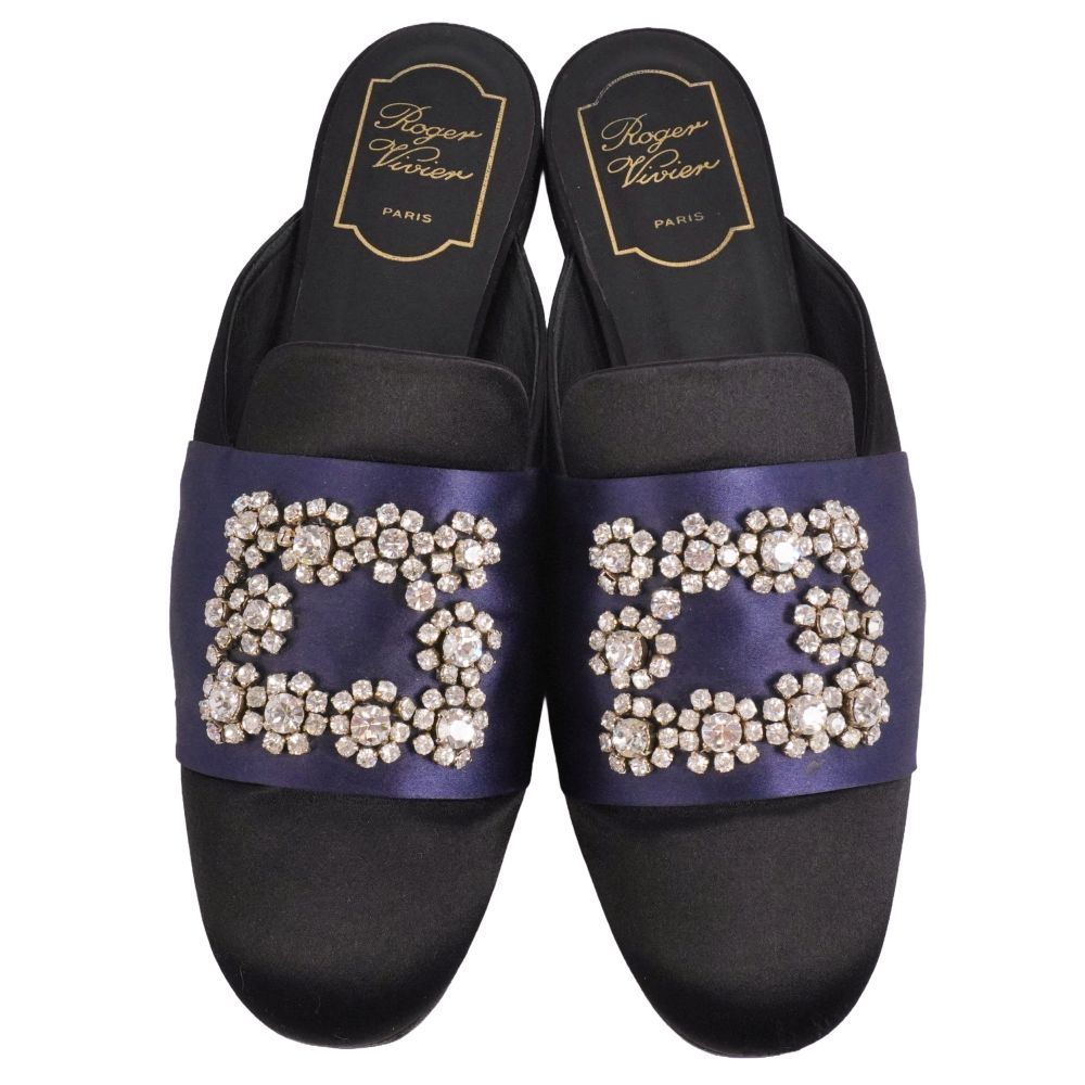 美品 ロジェヴィヴィエ Roger Vivier サンダル ミュール ビジュー装