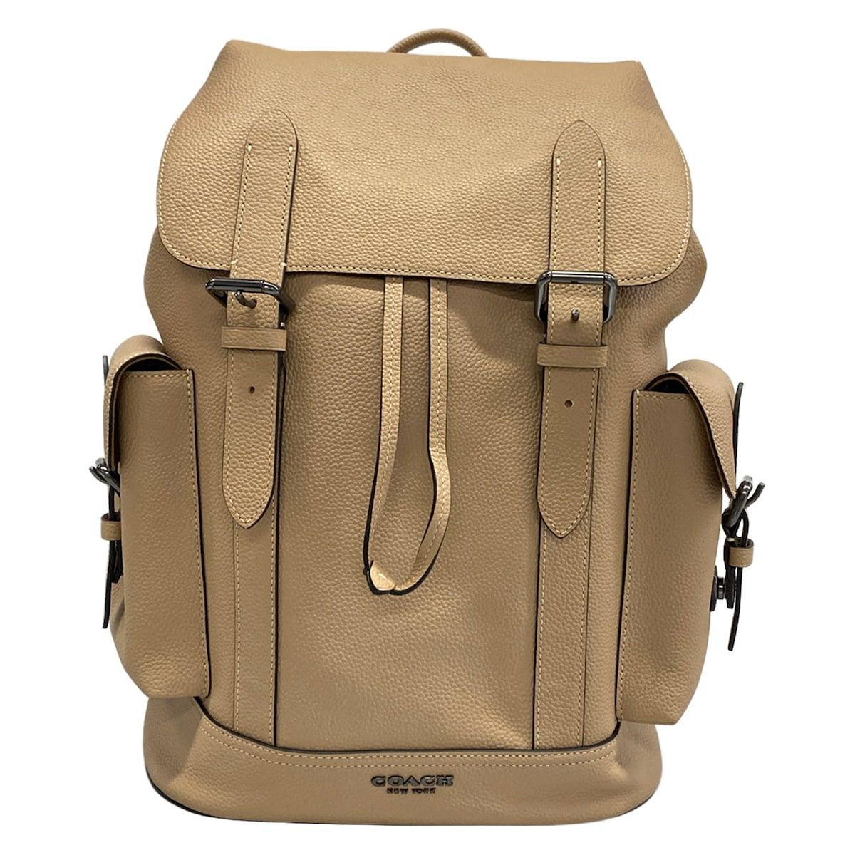 COACH(コーチ) リュックサック美品 ハドソン バックパック CB837 ベージュ レザー