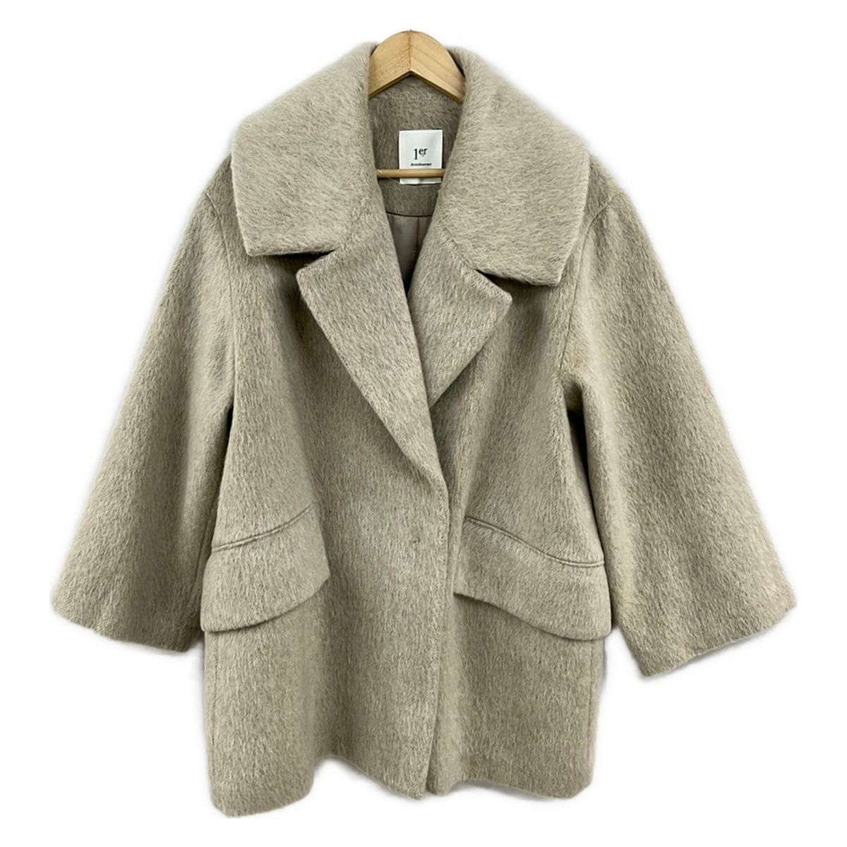 1er Arrondissement(プルミエアロンディスモン) コート サイズ36 S レディース美品 - グレーベージュ 長袖/アルパカ混/冬
