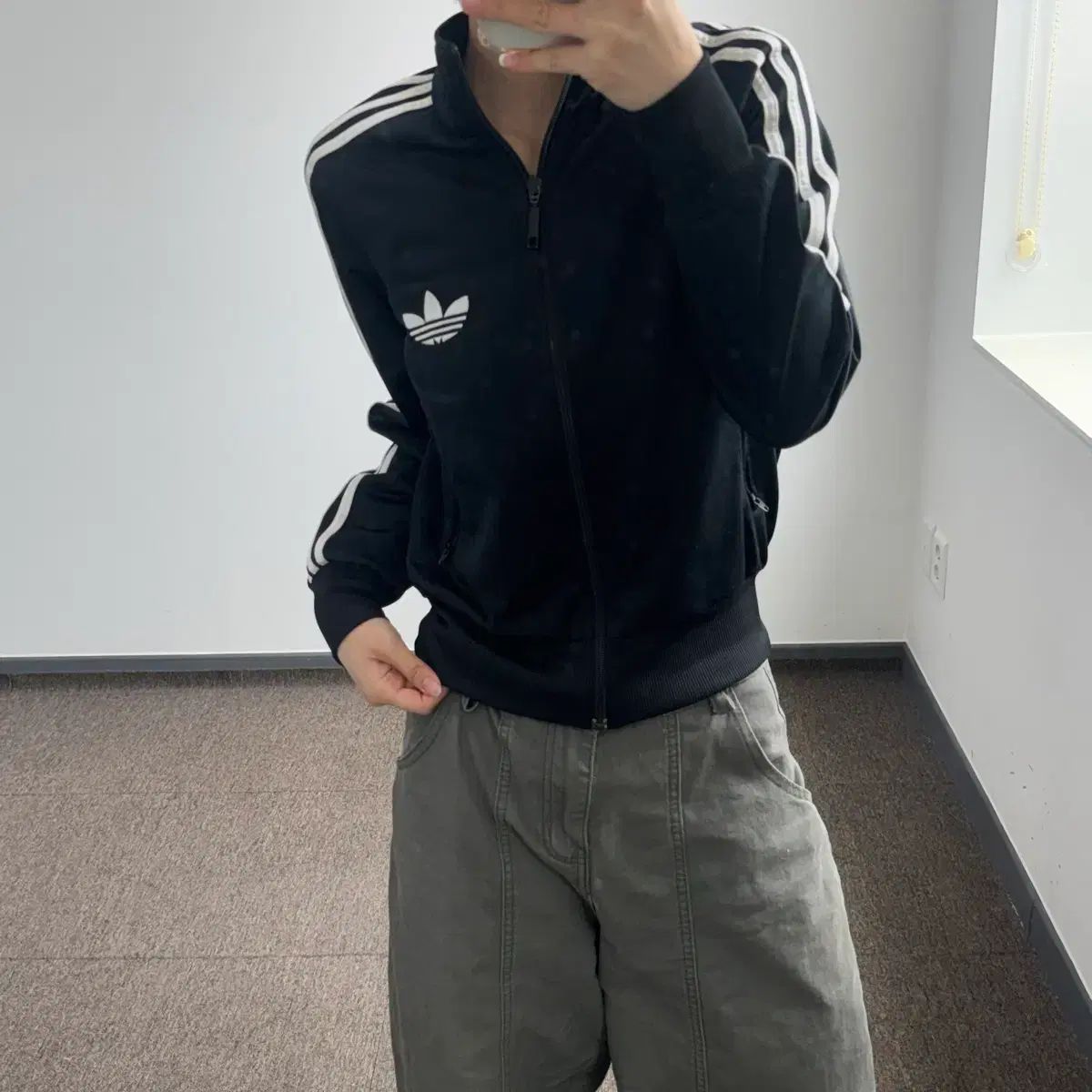adidas アディダス 旧型 ジャージ ブラック