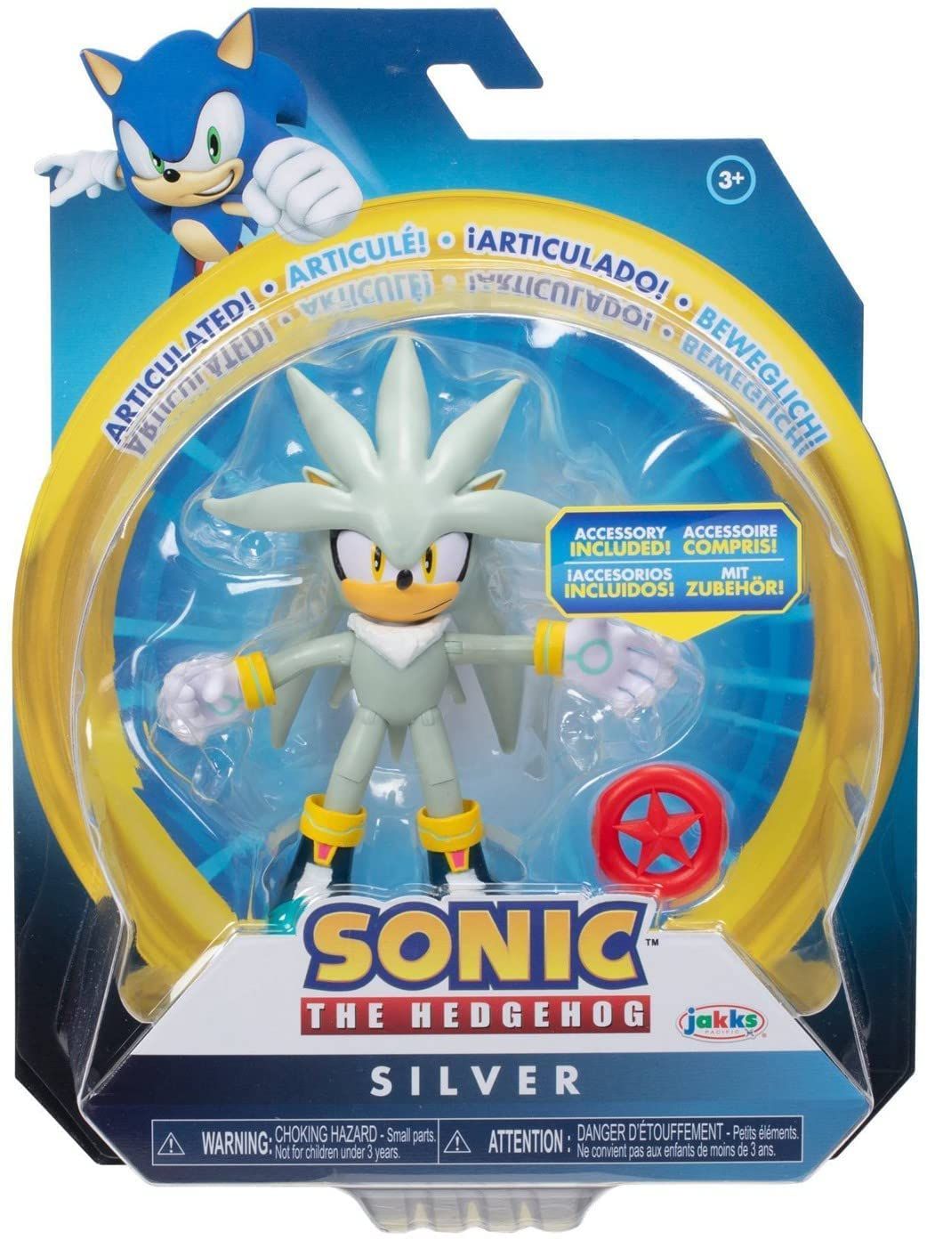 ソニック・ザ・ヘッジホッグ 4インチ 可動式アクションフィギュアコレクション(フィギュアを選択)(シルバー)