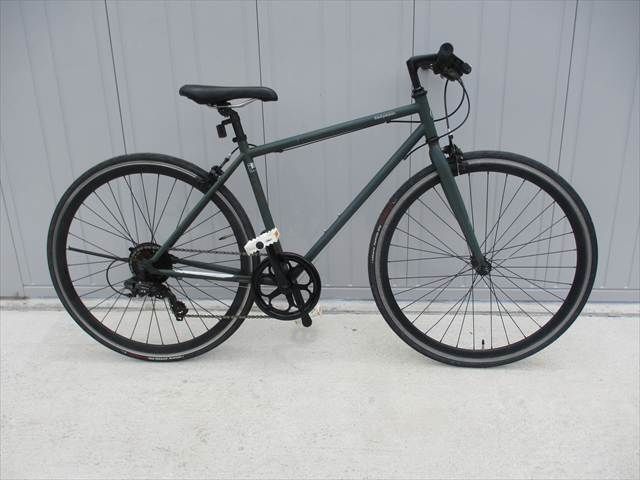 F211★12800円★整備済み 完成車発送　スポーツ中古自転車 バックパッカー　カーキ　48ｃｍ【クロスバイク】タイヤ新品(*^▽^*)