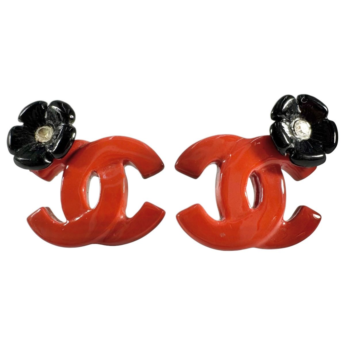 CHANEL シャネル ピアス ココマーク レッド - メルカリ
