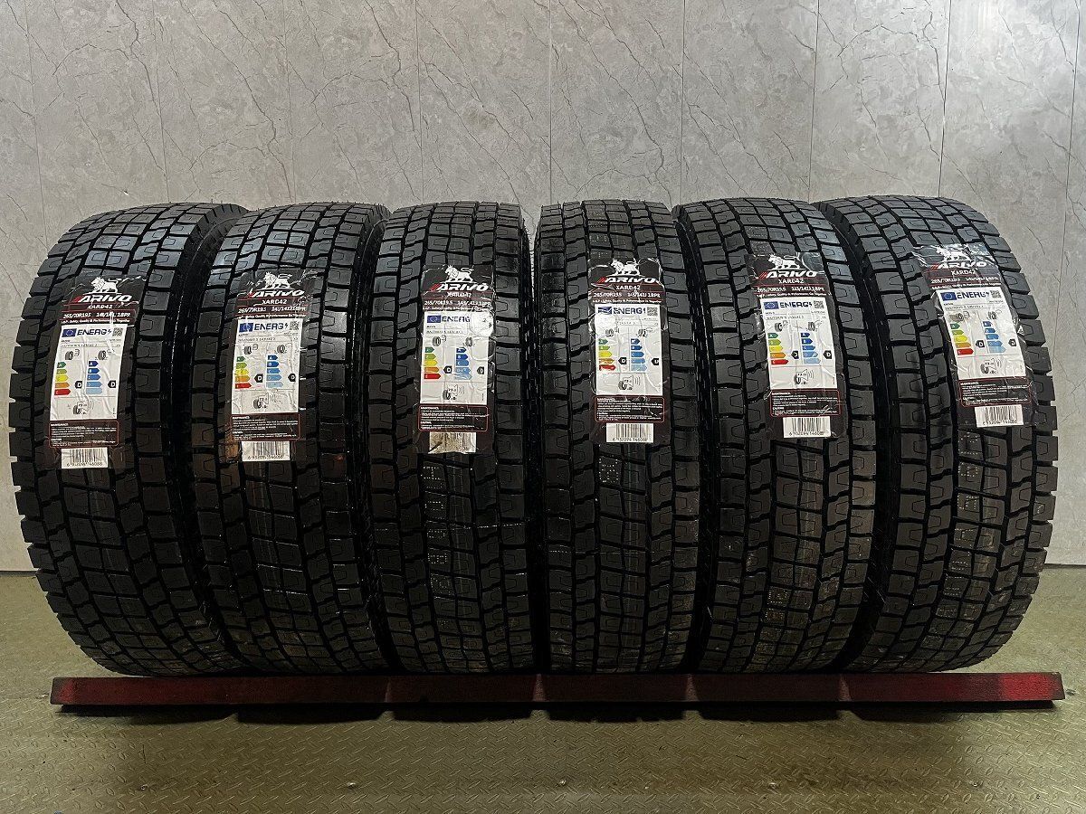 【新品】26年製 札幌発 引取OK ARIVO XARD42 265/70R19.5 143/141J 18PR 19.5インチ トラックタイヤ 夏タイヤ ミックス 6本 ギガ　(STY088)