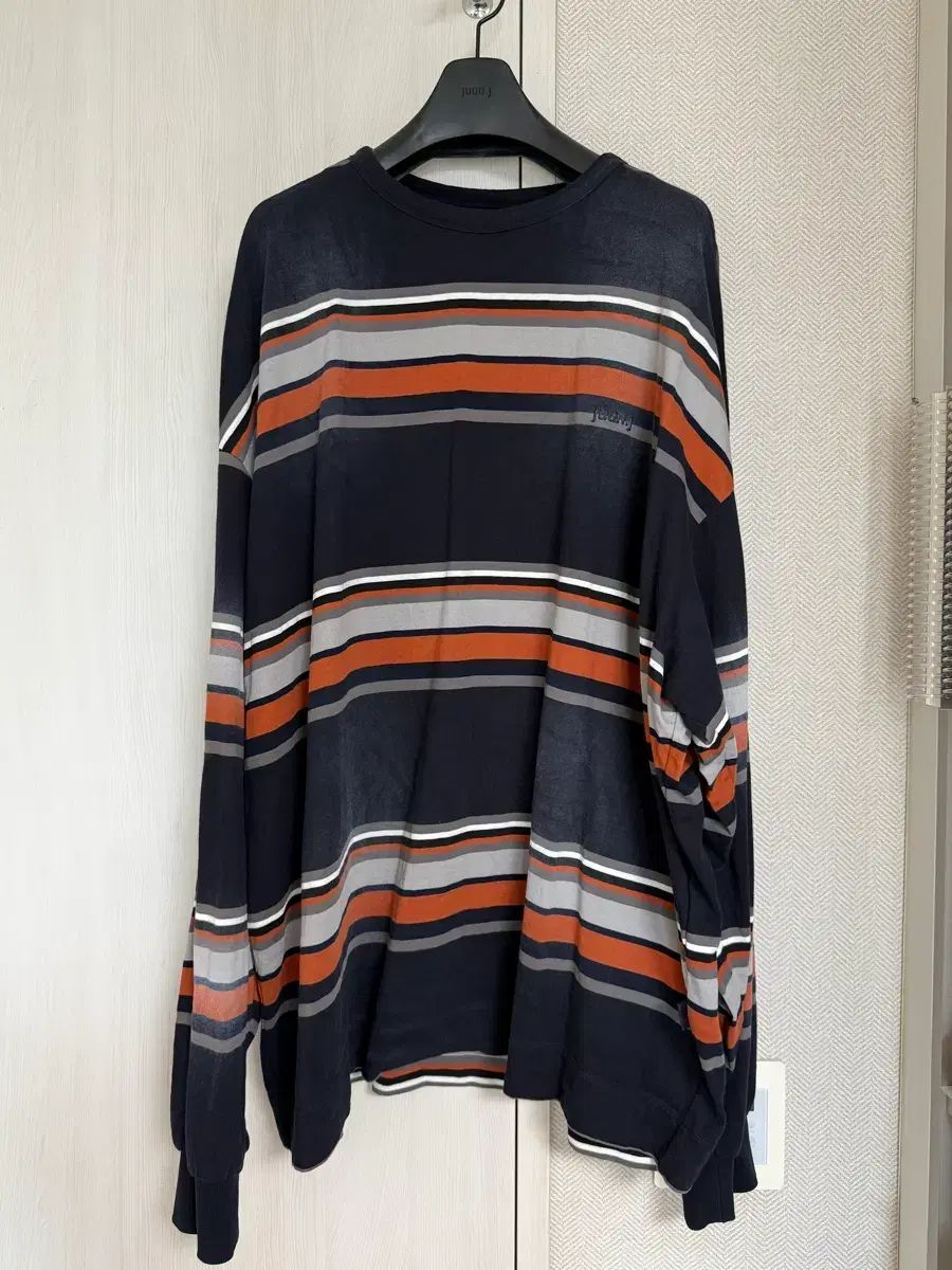 (L) 25fw ジュンジェイ Seven ブロック ストライプ ロングスリーブ Tシャツ