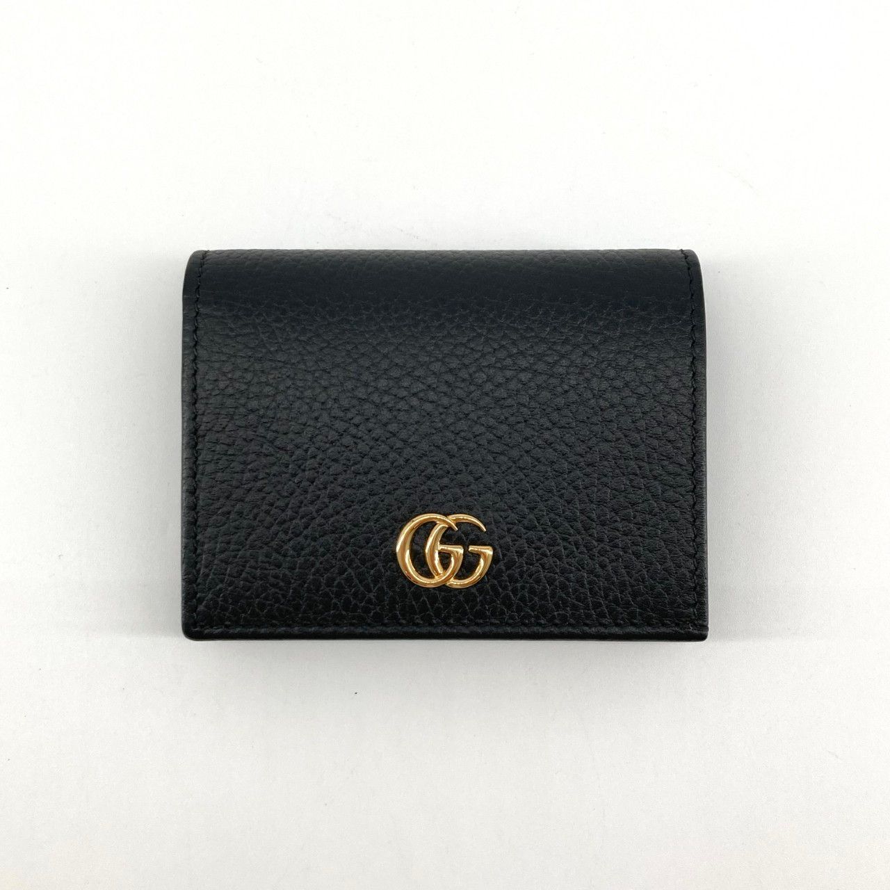 GUCCI（グッチ） ダブルG 456126 二つ折り財布 ブラック