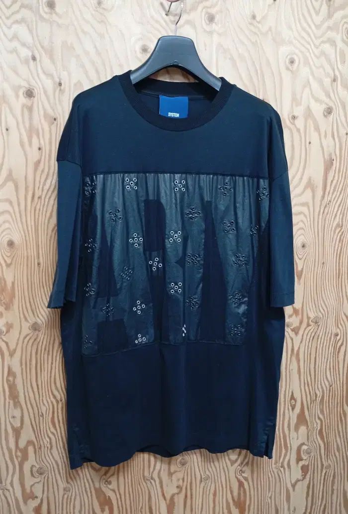 SYSTEM homme エンブロイダリー ブラック 半袖 Tシャツ