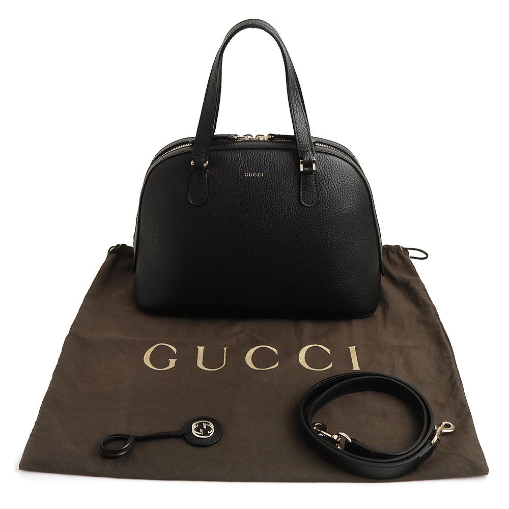 グッチ 388560 レディダラー カーフスキン ブラック 2way ショルダー