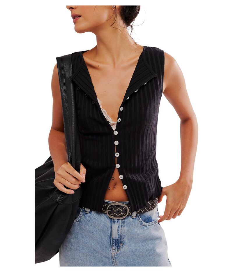フリーピープル レディース アウター コート ベスト Free People Tilly Vest Black ブラック 9,485円