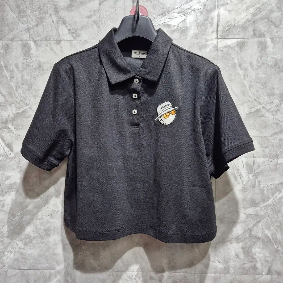 マルボンゴルフウェア 半袖 カラーTシャツ ブラック