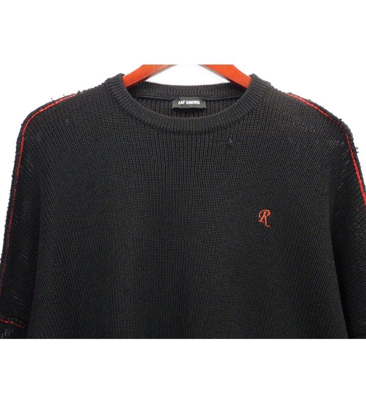 ラフシモンズ RAFSIMONS 19SS 【 CROPPED KNIT SWEAT 】 フロントロゴ