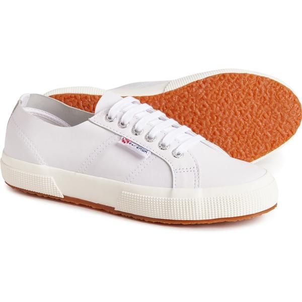 スペルガ レディース シューズ スニーカー レザー Superga 2750 Sneakers Unlined Nappa Leather For Women Optical WhiteSilver