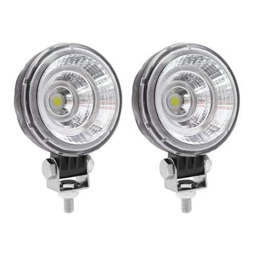 LED作業灯 12V24V 小型 コンパクト ワークライト バイク 車 フォグランプ ヘッドライト補助灯 補助ライト ホワイト ラウンド 汎用 車外灯 農業機械 漁業夜間作業 建築照明器具 2個ts