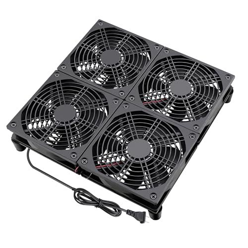 GDSTIME 4x120mm x 25mm 24cm 4連 12V 冷却ファン換気扇 、レシーバーアンプ用DVRプレイステーションXboxコンポーネントラップトップ PC冷却ファンts a5e075a9