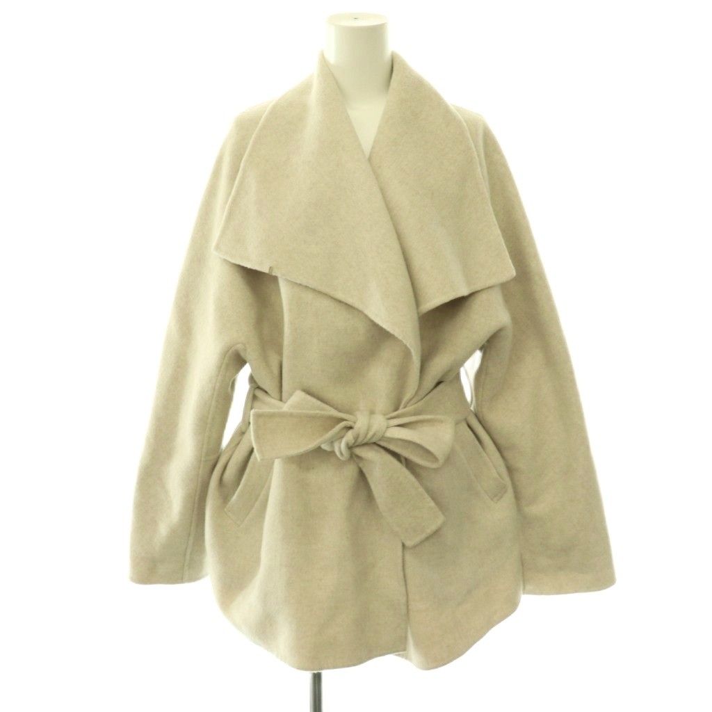 プラージュ Plage 25AW HAMILTON DRAPE HALF コート チェスター アウター ウール 36 ベージュ /NR ■OS