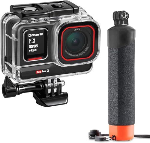 FitStillダイビングキットINSTA 360 ace pro 2/ace pro用、50m/164フィート防水ハウジング+浮力ハンドル、水中撮影用ace pro 2アクセサリーe 20b79575