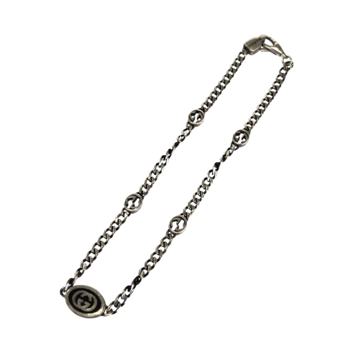 グッチ ブレスレット インターロッキングG SV925 中古品 (17046) 美品 GUCCI グッチ インターロッキングG シルバー シルバー925 678657