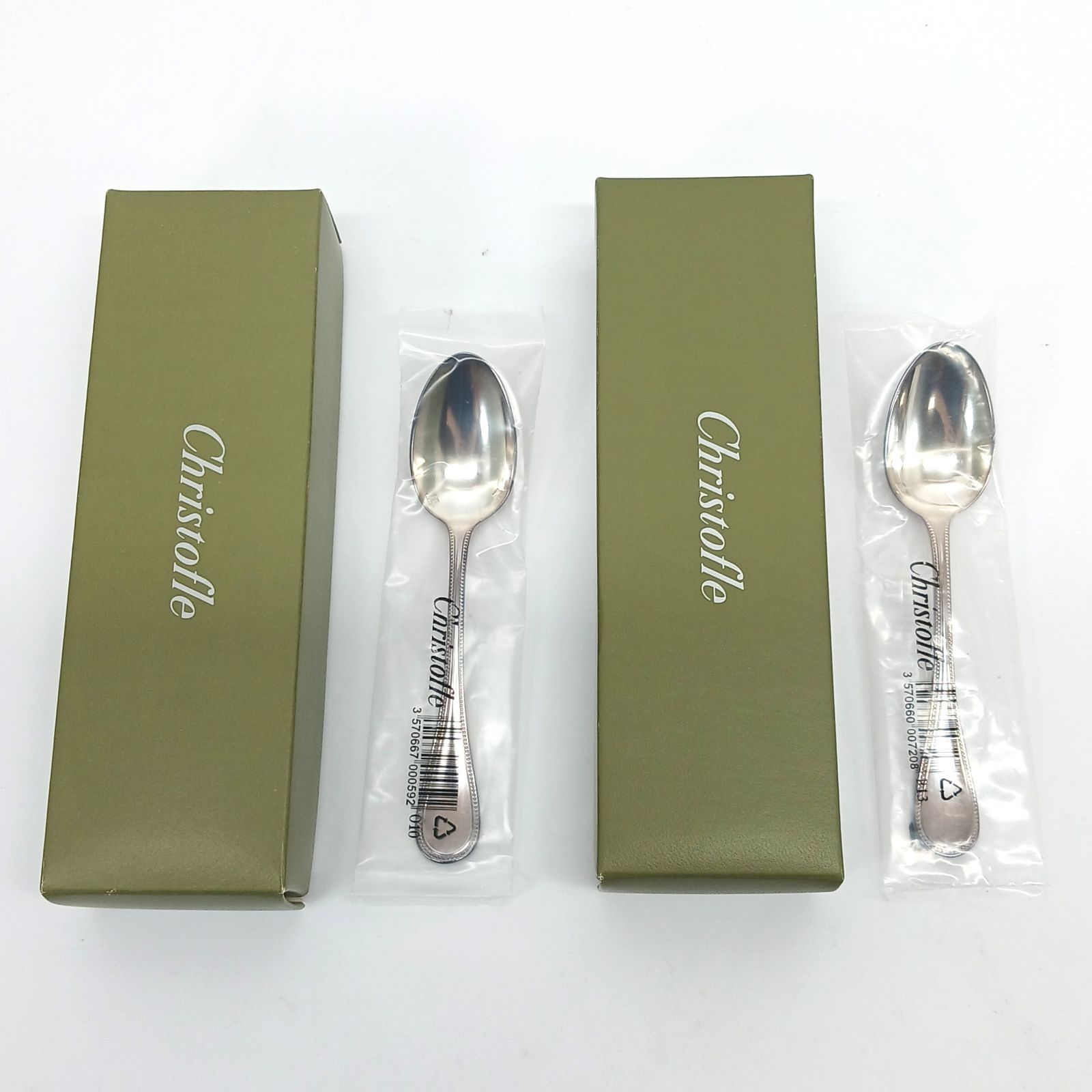 【未使用】 Christofle クリストフル パール コーヒースプーン 2本セット 箱付き