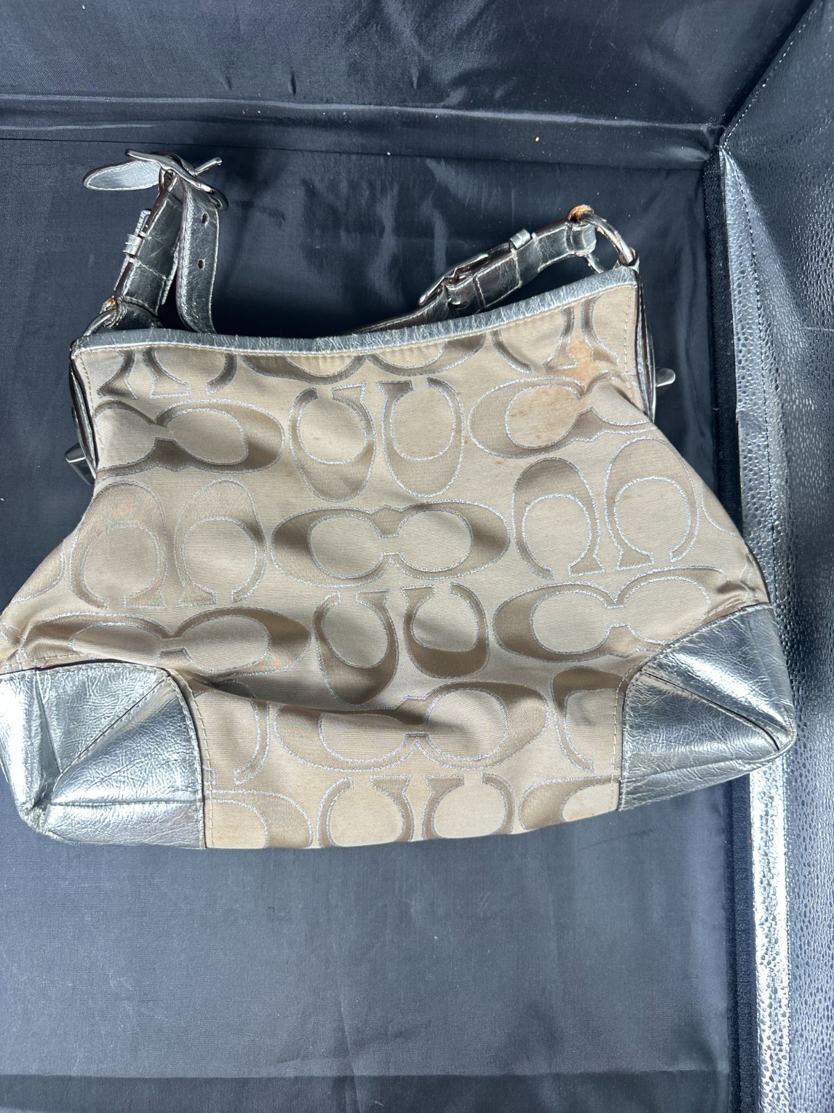 COACH シグネチャー コーチ キャンバス 長財布 - エナメル ギャザー 