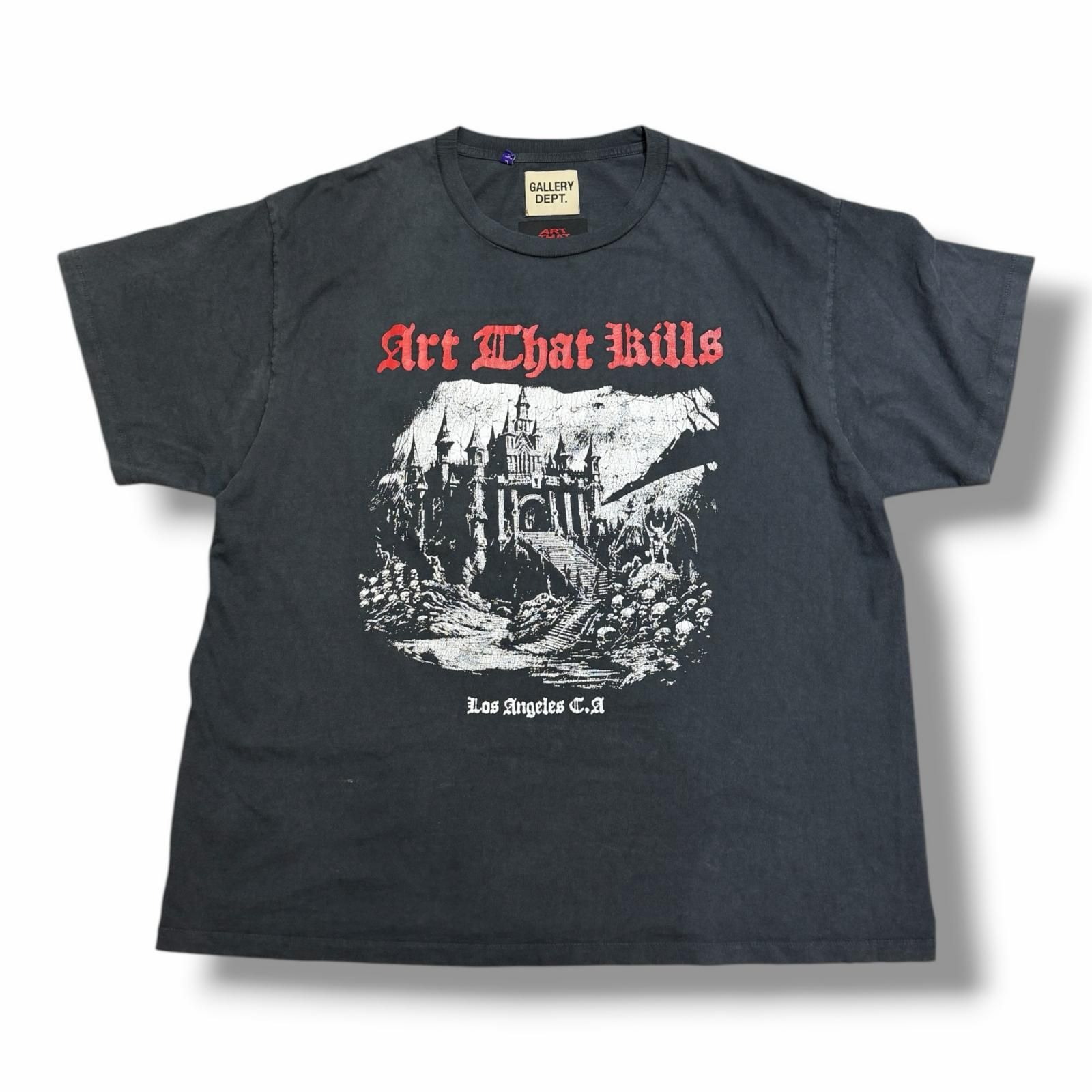 GALLERY DEPT. ATK CASTLE TEE プリントTシャツ 半袖カットソー ギャラリーデプト ATKT-10071 ブラック L （18713M）