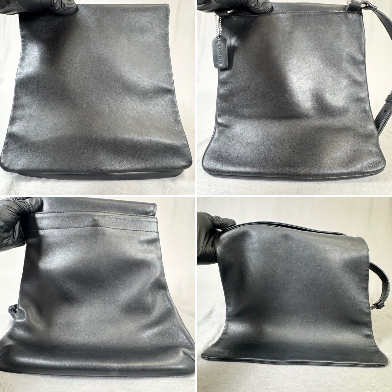 美品】COACH オールドコーチ 9458 フラップ ショルダーバッグ ブラック